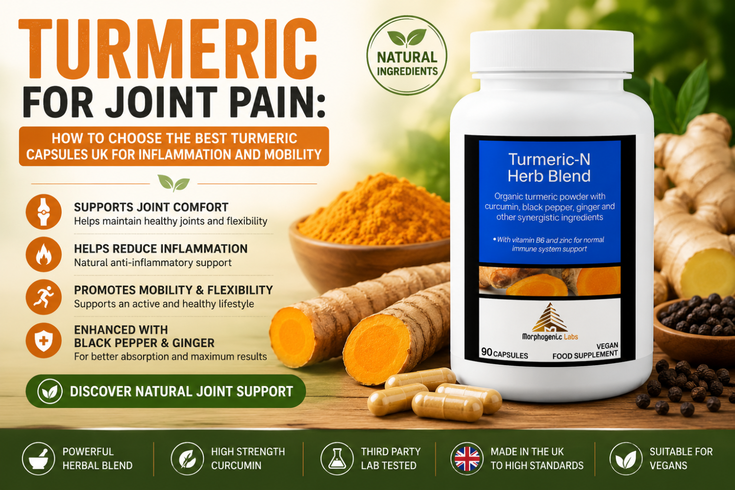 Turmeric for Joint Pain: How to Choose the Best Turmeric Capsules UK