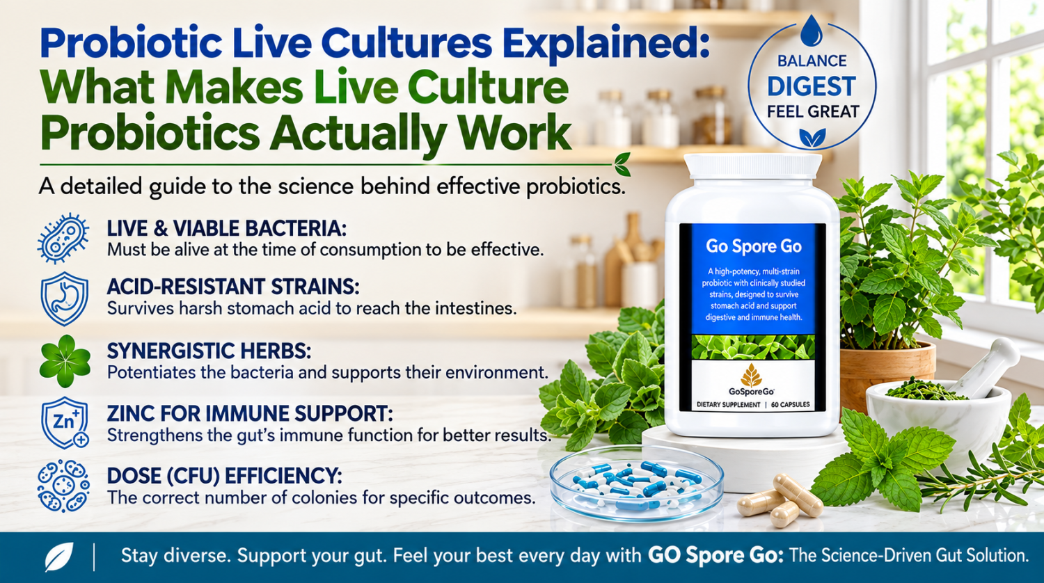 Probiotic Live Cultures Explained: What Makes Live Culture Probiotics Actually Work