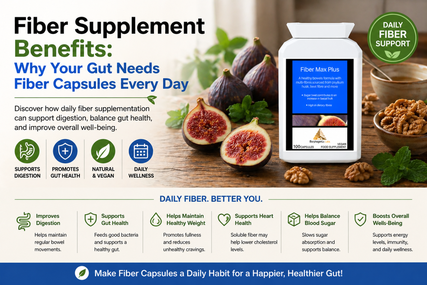 Fiber Supplement Benefits: Why Your Gut Needs Fiber Capsules Every Day